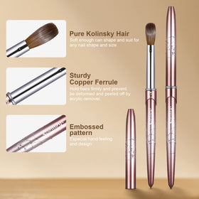 KEMEISI acrylic nail brush ergonomic handle for comfortable grip during manicures