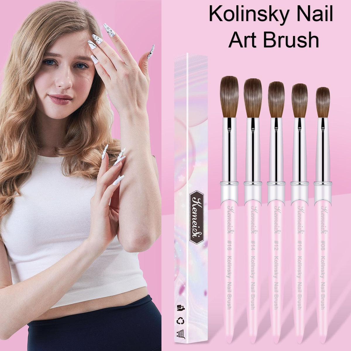 KEMEISI oval-head brush aids even powder distribution
