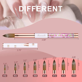 KEMEISI oval brush head design enhances nail coverage