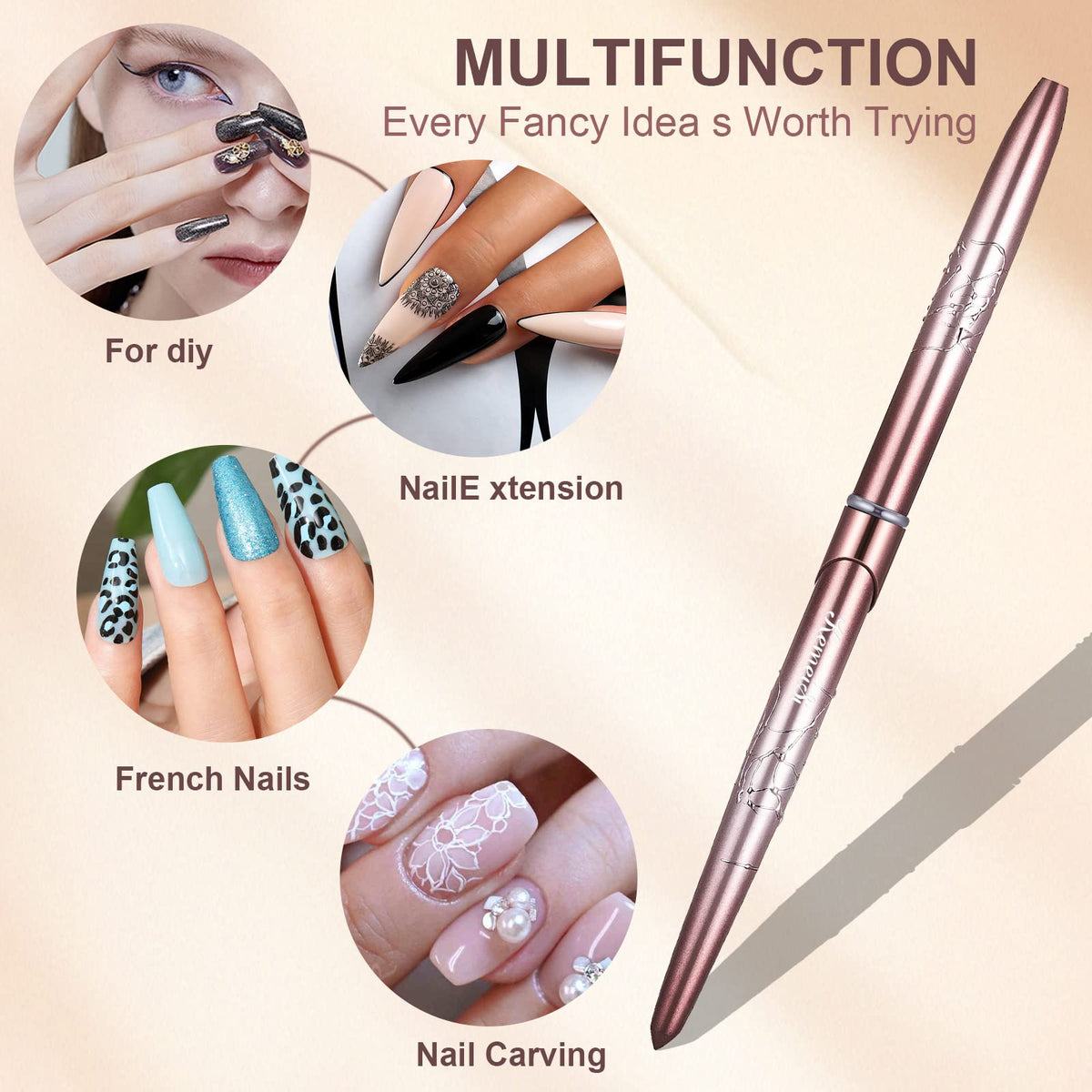 KEMEISI oval brush head with flat tube design for even powder coverage