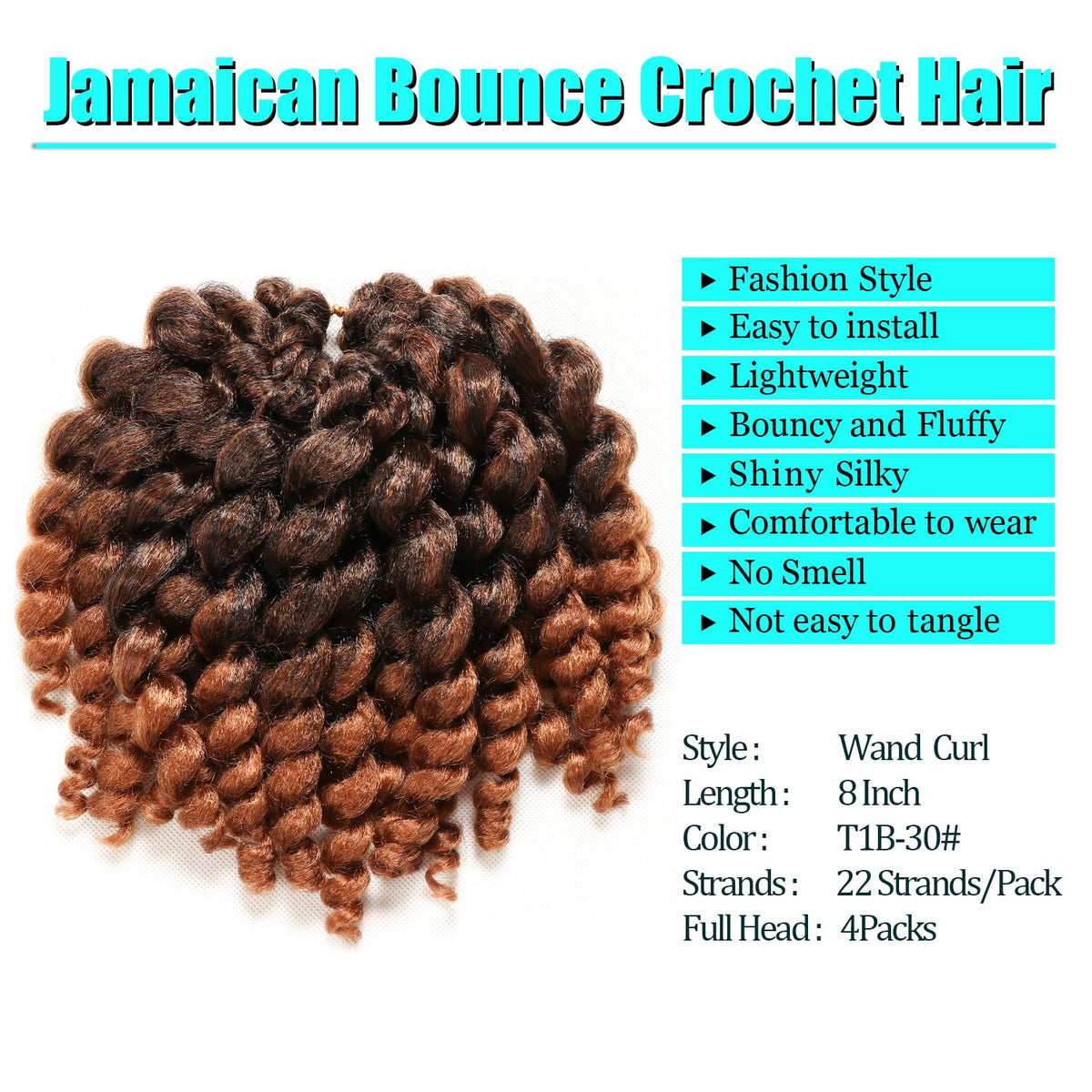 Kenkenten Jamaican Bounce wand curls texture shows soft, bouncy waves.