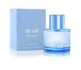 Kenneth Cole Blue EDT bottle front view, crisp citrus notes for everyday freshness.