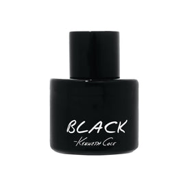 Kenneth Cole Black bottle front view, bold masculine silhouette for confident evenings.