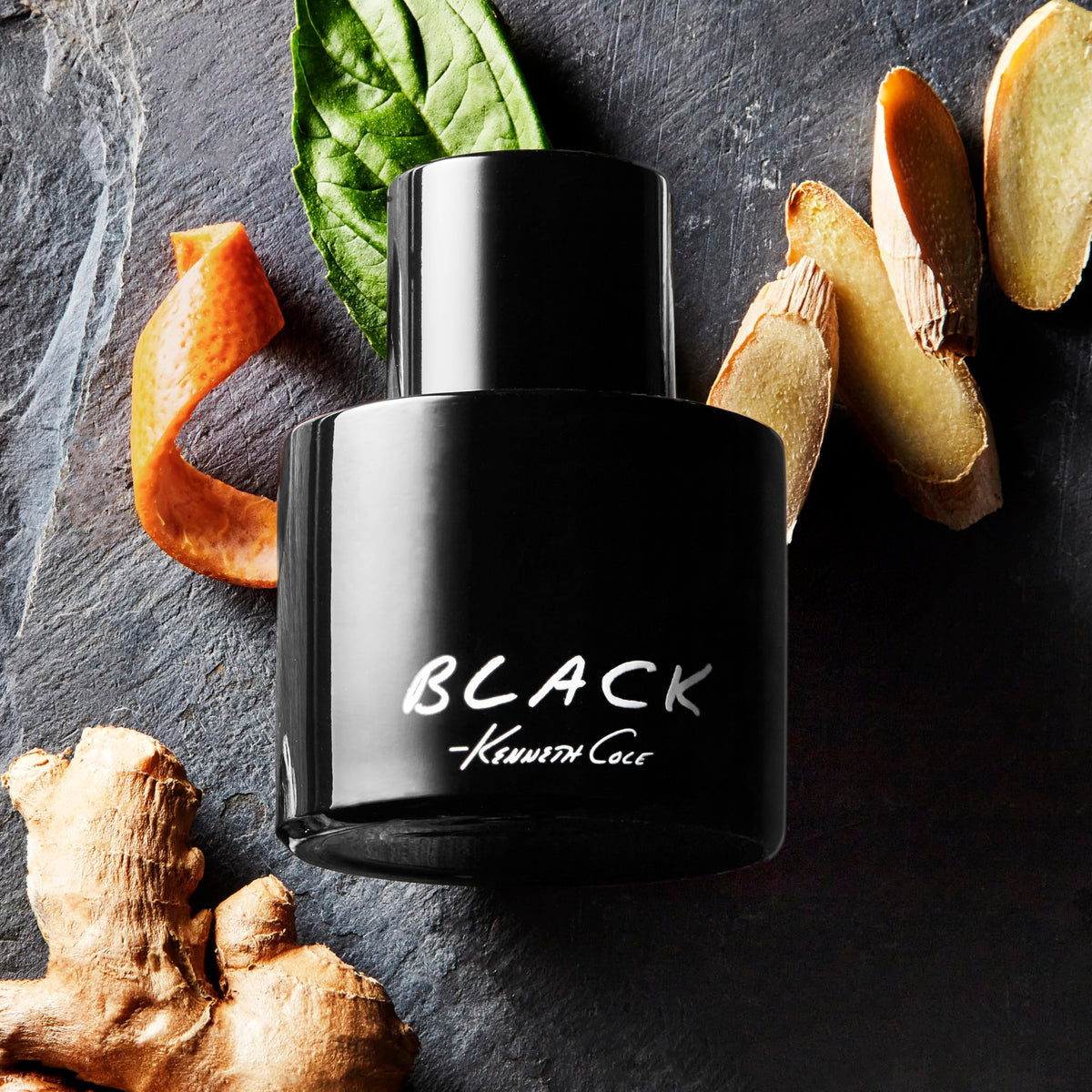 Kenneth Cole Black box packaging, premium gifting presentation.