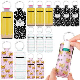 Kenning teacher lipstick holder keychain 12-pack; ideal bulk gift.