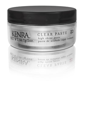 Kenra Clear Paste 20 bottle front view highlights controlled texture and gloss.