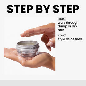 Kenra Clear Paste 20 hands applying for easy styling and control.