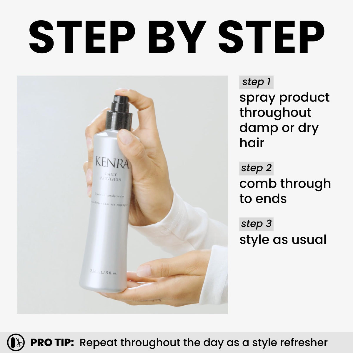 Kenra Daily Provision adds natural shine and smoothness to hair