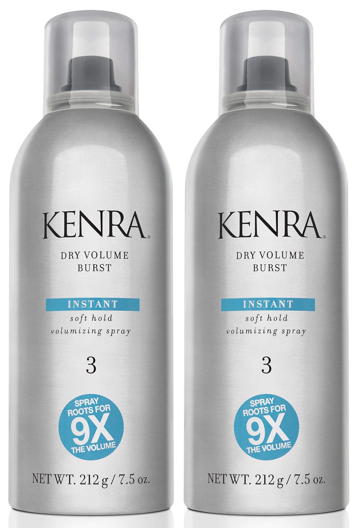 Kenra Dry Volume Burst 3 bottle delivering instant root lift and soft hold.