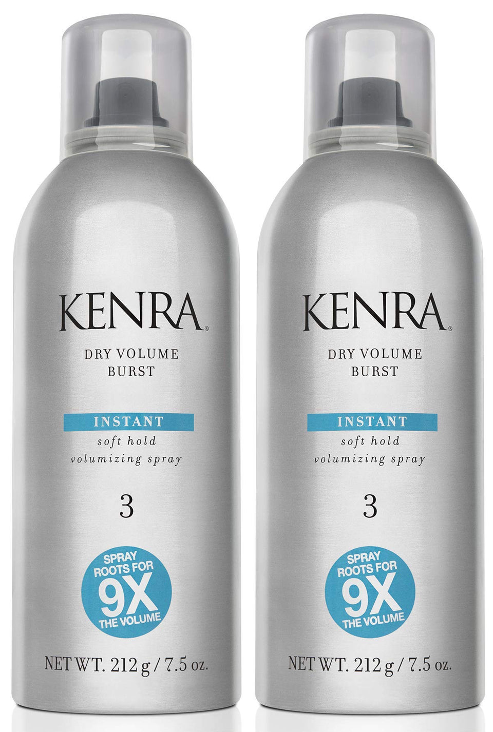 Kenra Dry Volume Burst 3 bottle delivering instant root lift and soft hold.