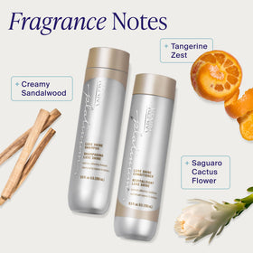 Kenra Platinum Luxe Shine after-use hair glow with lasting style.
