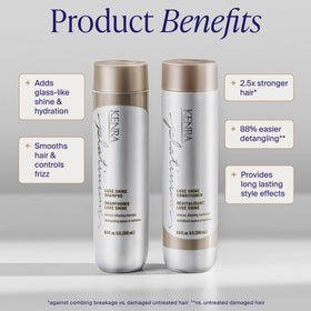 Kenra Platinum Luxe Shine Conditioner dispenser pump enabling easy mess-free application for everyday use.