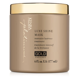 Kenra Platinum Luxe Shine Mask gold-infused formula delivering radiant shine.