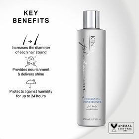 Kenra Platinum Thickening Conditioner in use on hair for added body and fullness