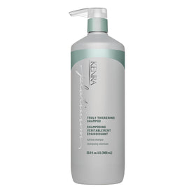 Kenra Platinum Truly Thickening Shampoo bottle pour shows instant root fullness
