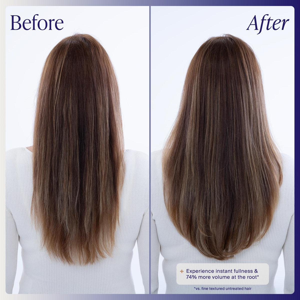 Color-safe Kenra Platinum Truly Thickening Shampoo label emphasizes gentle cleansing