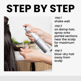 Kenra Root Lifting Spray 13 root lift application on damp hair