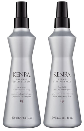 Kenra Thermal Styling Spray 19 bottle showing heat protection and easy release