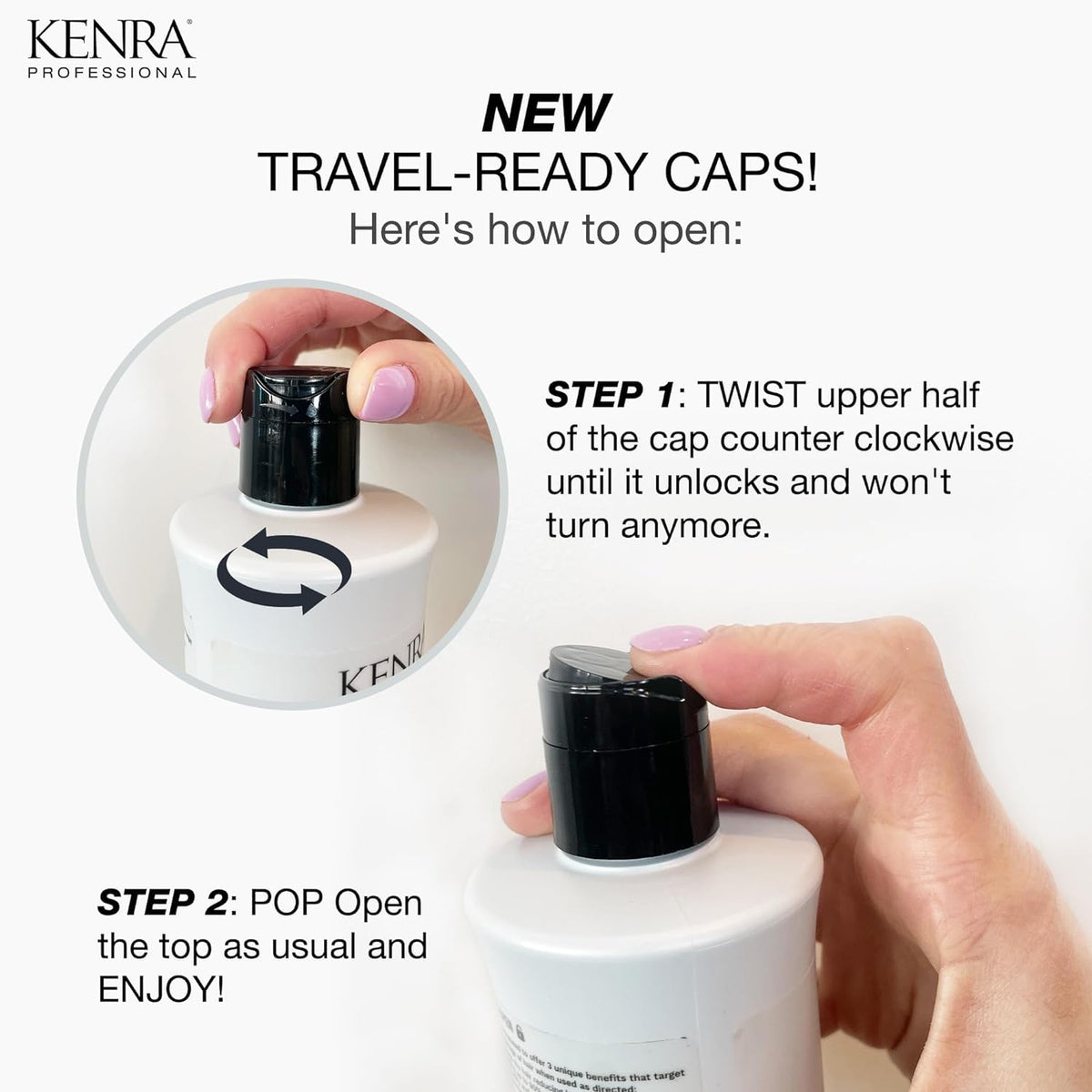 Kenra Violet Bottle label close-up highlighting color-safe formula.