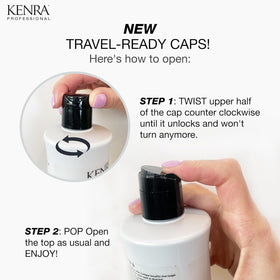Kenra Violet Bottle label close-up highlighting color-safe formula.