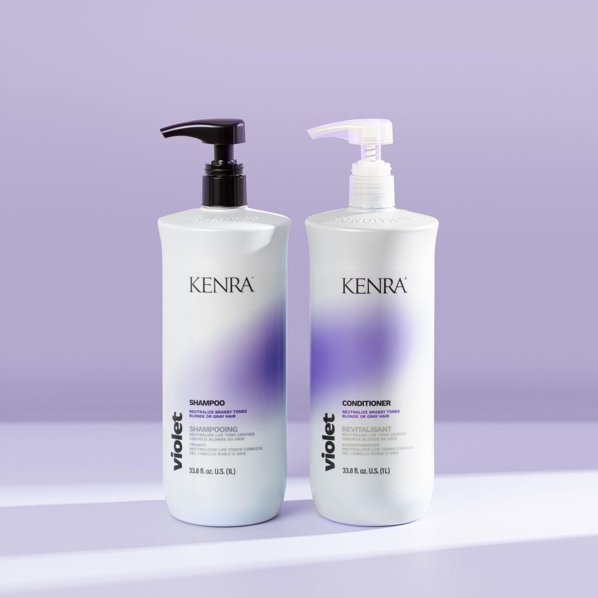 Kenra Violet Shampoo uses a color-safe formula for ongoing tone maintenance.