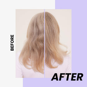 Kenra Violet Shampoo neutralizes yellow between salon visits.