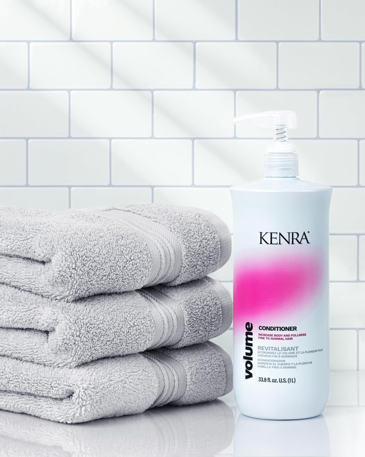 Kenra Volume hair root lift close-up illustrating lifted, voluminous roots.