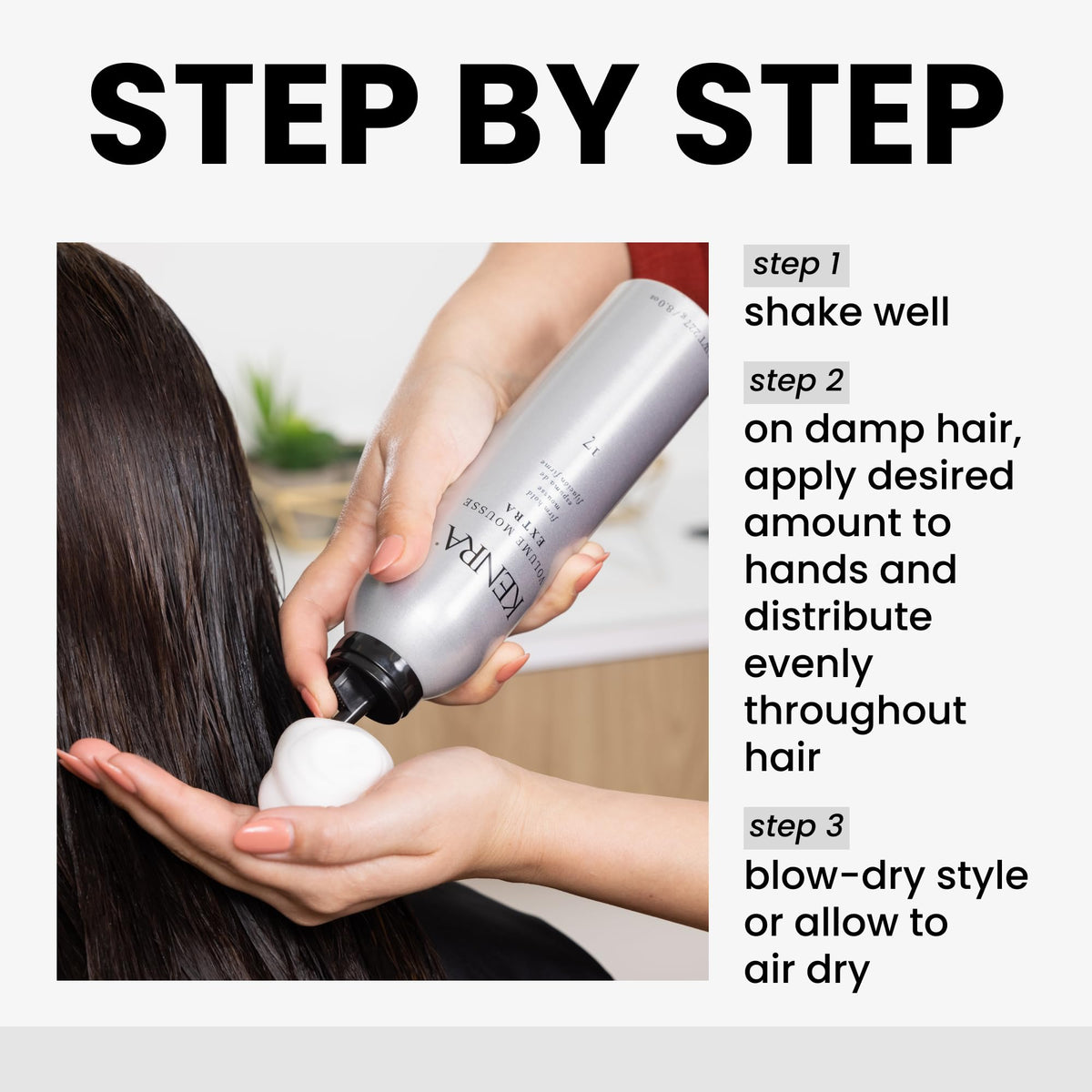 Kenra Volume Mousse Extra 17 curly definition with enhanced body.