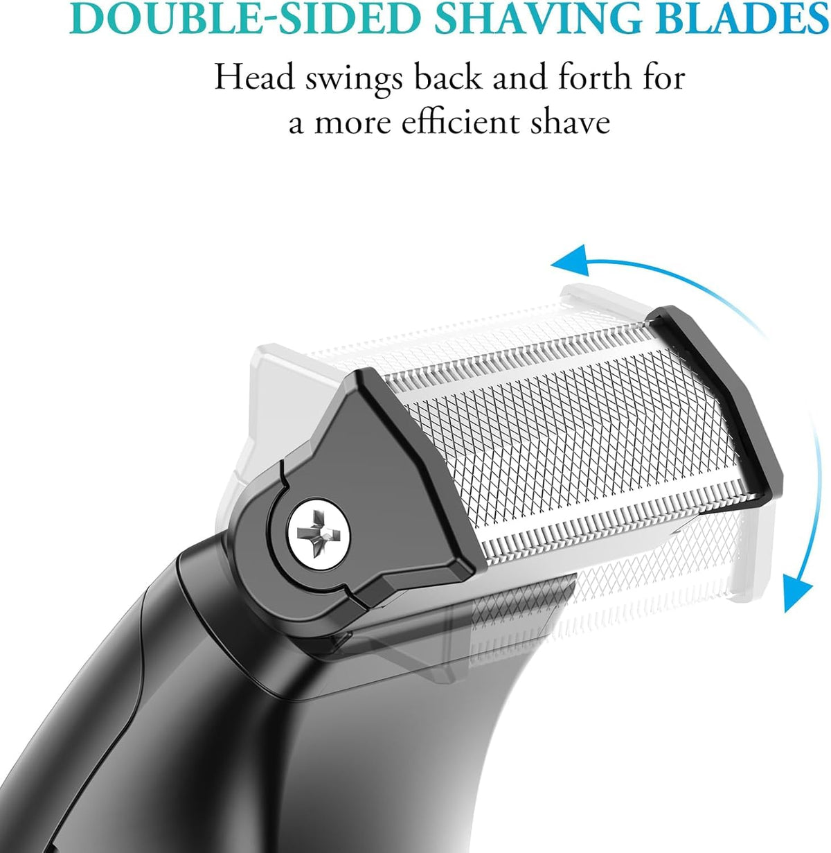 Kensen rotating head at 30 degrees for contour-following trimming.