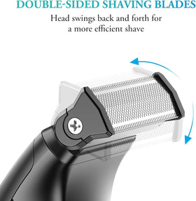 Kensen rotating head at 30 degrees for contour-following trimming.