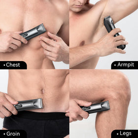 Kensen LED light illuminates grooming spots for accuracy.