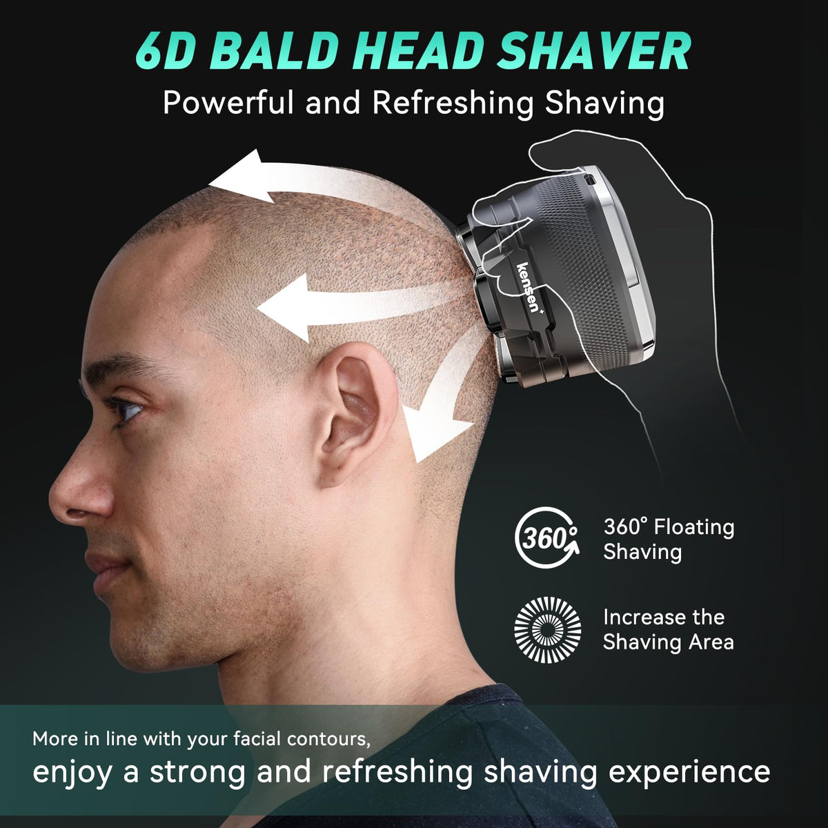 Kensen ergonomic grip for comfortable grooming