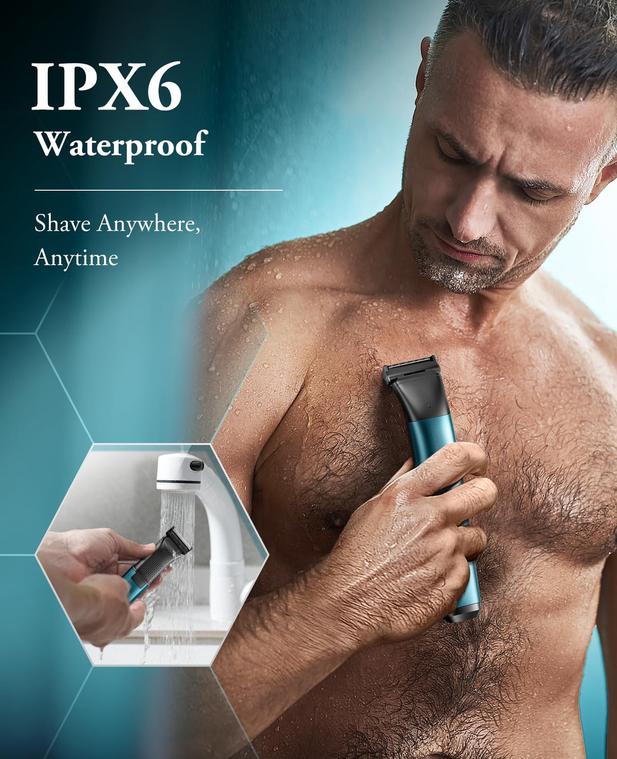 Kensen groin pubic area trimmer enables safe, comfortable grooming.