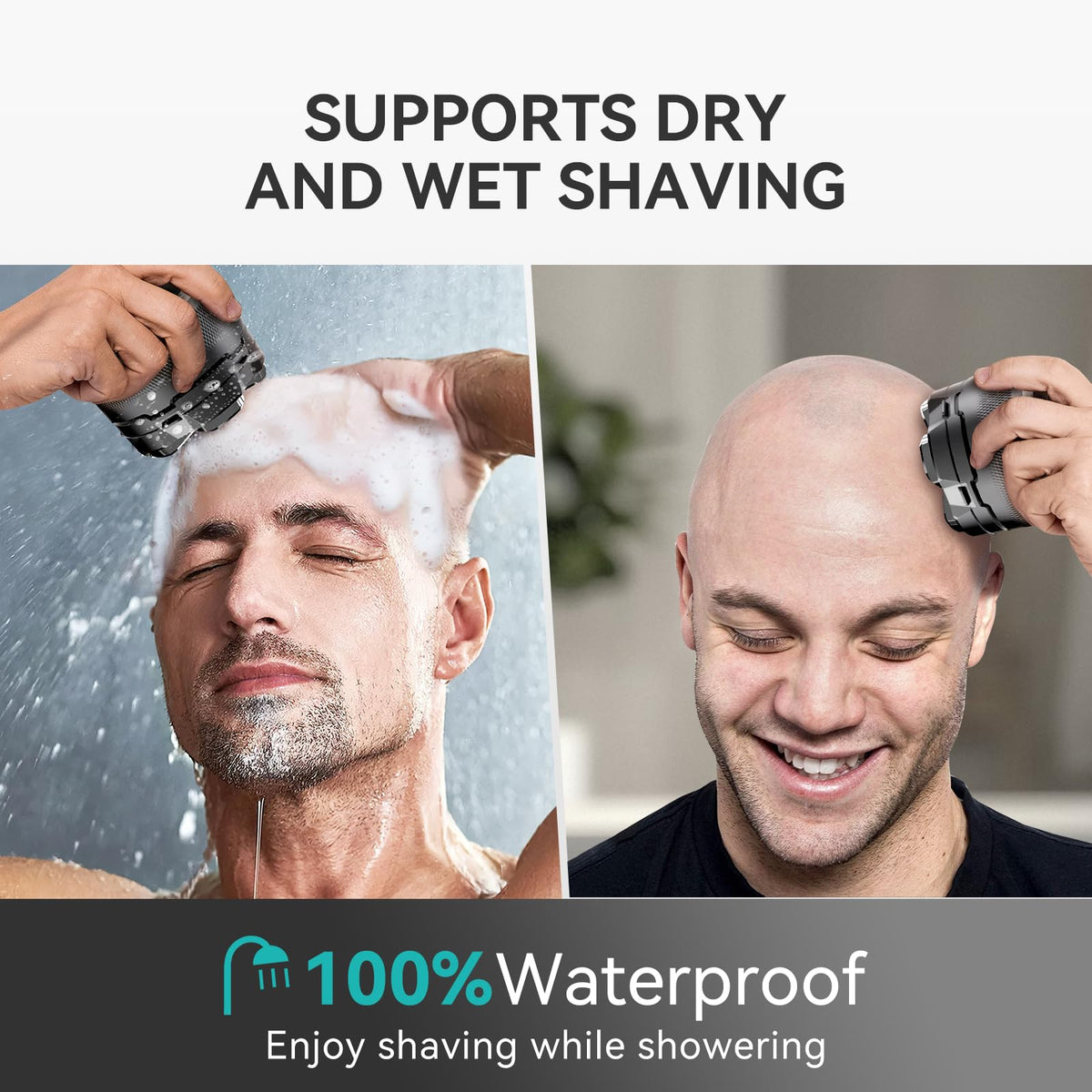 Kensen IPX6 waterproof shaver for wet and dry use
