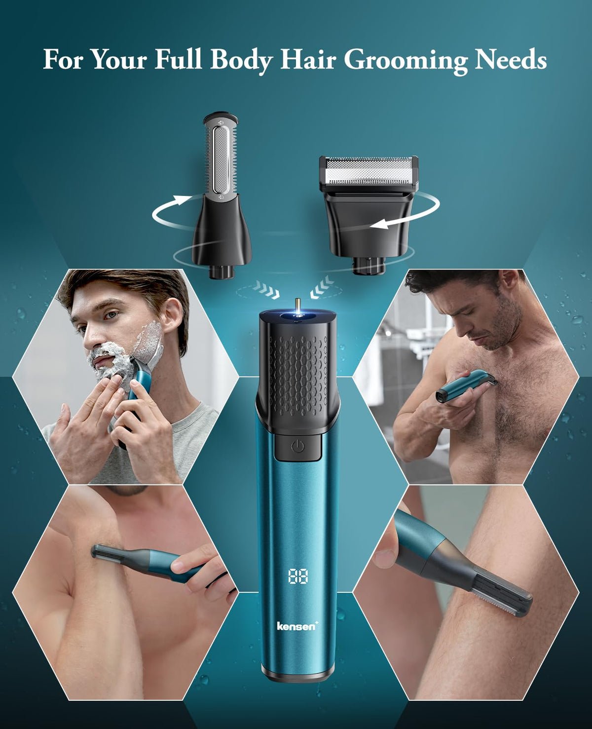 Kensen battery offers up to 100 minutes of cordless use.