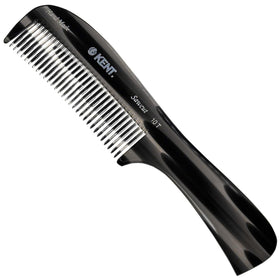 Kent 10T detangler comb in black graphite glides through hair.