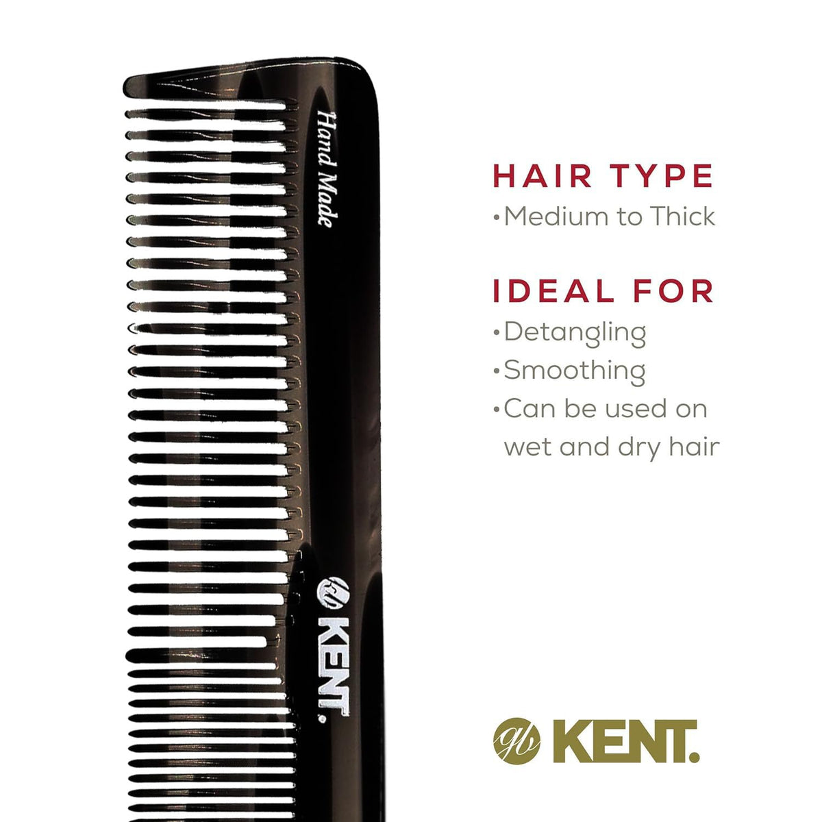 Kent 16T suitable for wet or dry grooming with rounded teeth