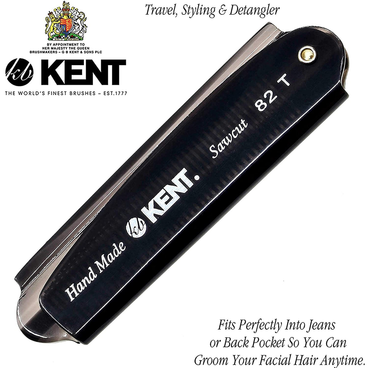 Kent 82T heritage and English craftsmanship signal trusted grooming heritage.