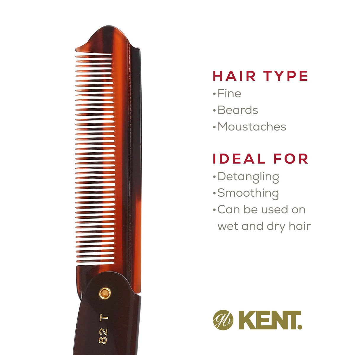 Kent 82T portable-grooming-tool fits in pocket for quick grooming sessions.