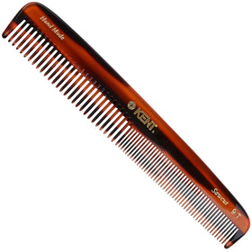 Kent 9T tortoise comb with fine teeth for precise detangling.