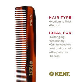 Kent 9T tortoise comb ideal for moustache and beard grooming.
