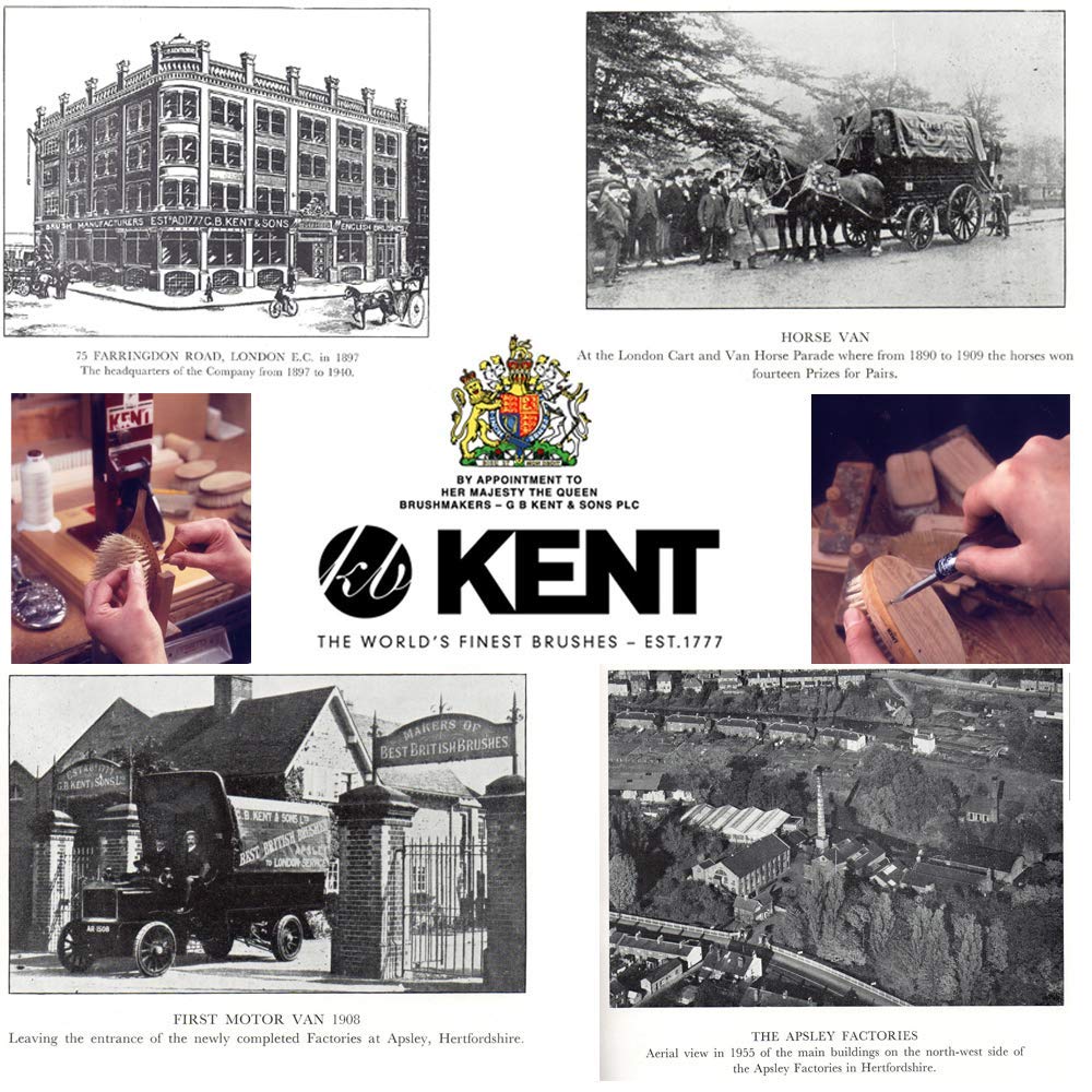 Kent 9T tortoise comb with Royal Warrant craftsmanship.