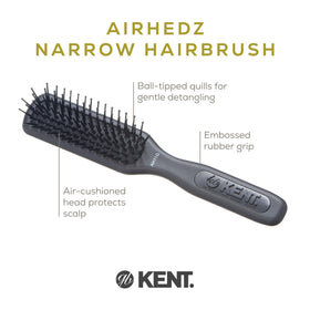 Kent Airhedz Pro graphite grey brush on hair demonstrates controlled styling