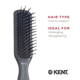Kent Airhedz Pro graphite grey pins detail on a compact brush