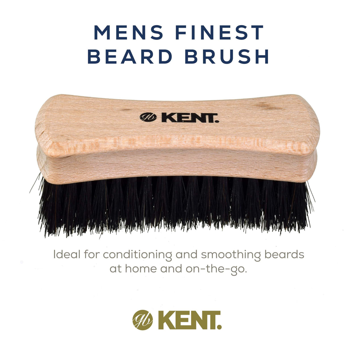 Kent BRD6 ergonomic-beechwood-handle-travel-brush offers comfortable control on thick facial hair.