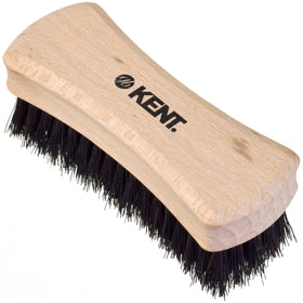 Kent BRD6 travel beard brush natural boar bristle for even oil distribution on the go.