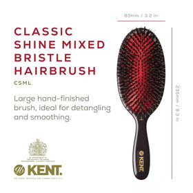Kent Classic Shine boar bristle nylon bristles promote shine and even oil distribution