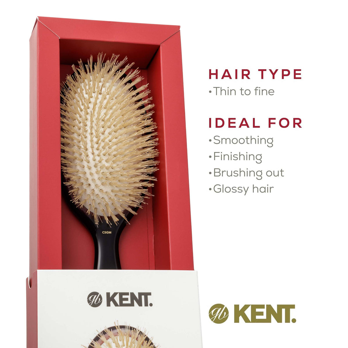 Scalp stimulation using Kent Shine brush for gentle daily brushing.