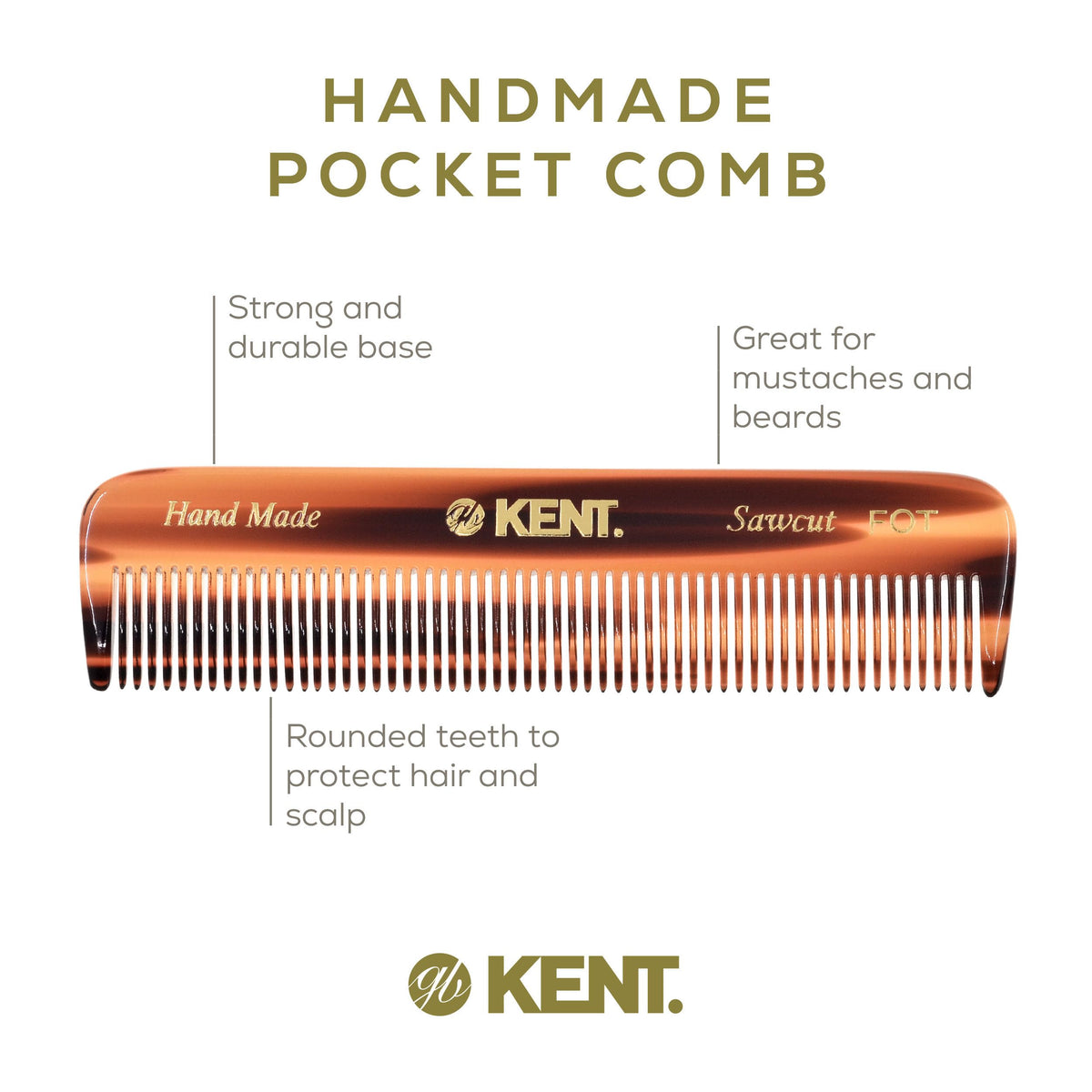 Kent FOT tortoise travel pocket size for portable grooming anywhere.