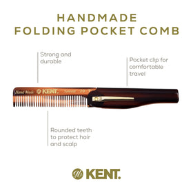 Kent handmade cellulose acetate comb for smoother, snag-free hair.